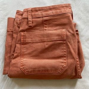 madewell slim Emmett wide leg pants